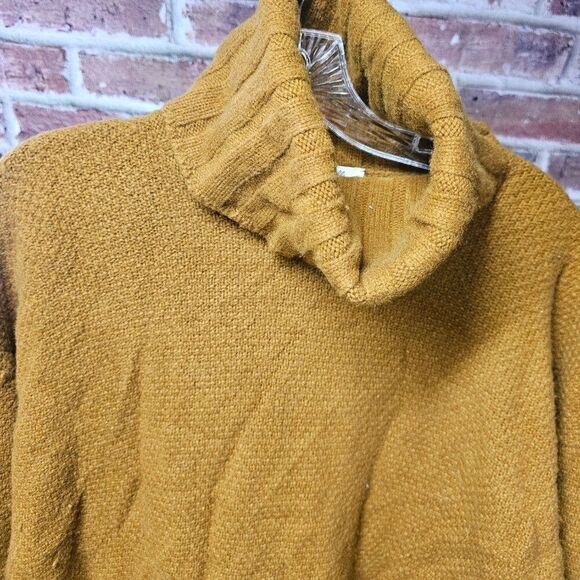 Women's MADEWELL Foldover Turtleneck Sweater Dress Large AF199 - Picture 2 of 6